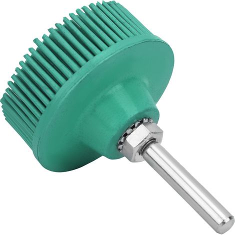 2-Zoll-Borstenscheibe aus Schmirgelgummi, Schleifbürste, Polierscheibe zum Entfernen von Graten und Rost, Grün (1/5)