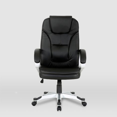 Silla de Oficina Ergonómica Valencia en Giratoria Asiento Acolchado Altura Regulable Negro LA SILLA ESPAÑOLA (1/5)