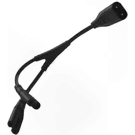 C8 auf zwei C7 Y-förmige Stromkabel, 1 Stecker auf 2 Buchsen, Netzadapter für Elektrogeräte, Verbindungskabel (1/5)