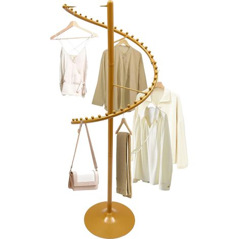 Porte-vêtements, Matériau en fer, Rotation à 360°, Hauteur de 1,8 m, Diamètre de base de 45 cm, Style moderne (1/5)