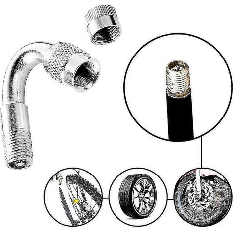 Adaptateur d'extension de chambre à air à 135 degrés pour voitures, motos et vélos (1/5)