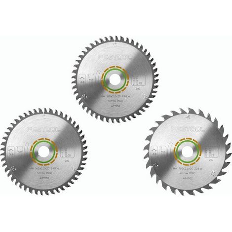 FESTOOL Kreissägeblatt-Set KSB-SORT/3 W 160x2,2 - 578565