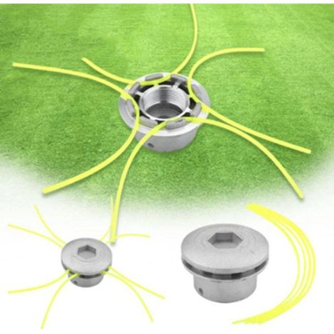 Tête de coupe universelle pour tondeuse à gazon, filetage en aluminium, compatible avec les tondeuses à gazon à essence. (1/4)