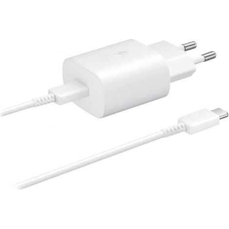 Chargeur mural Samsung d'origine, ultra-rapide USB-C PD 25 W, 3 A - Blanc (1/3)