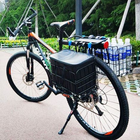 Mountainbike-Korb, faltbarer Fahrradkorb aus Netzgewebe, faltbarer Frontkorb für Fahrräder, abnehmbarer Gepäckkorb für die meisten faltbaren Mountainbikes (1/5)