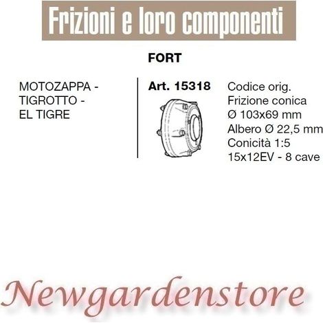 Frizione 15318 103x69 motozappa TIGROTTO EL TIGRE FORT 15x12EV compatibile 8cave