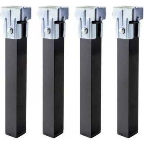 Home Heavenly® - Pack 4 Patas de somier cuadrada. 25x3 cm. Estructura metálica con abrazaderas de grapa. UNICO (1/3)