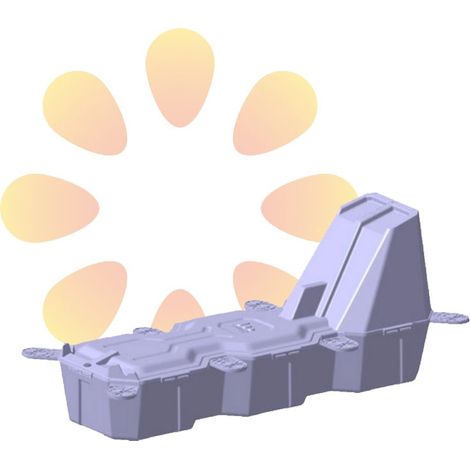 Soporte para placa solar de suelo Landblock 15º