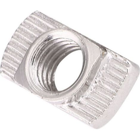 Écrou À Fente En T - Standard Européen 40 - M5×19 5×8 Mm - Acier Au Carbone Nickelé - Lot De 50 (1/5)