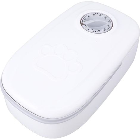 Distributeur automatique de croquettes et d'aliments humides avec minuterie pour chiens et chats (gris) (1/5)