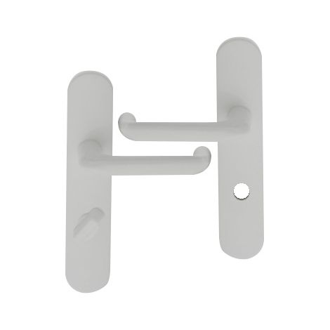 Ouvre&Déco – Lot de 2 poignées de porte tubulaire entrée de clé – Nylon gris – Entraxe 195 mm – Pour portes 35 à 40 mm d'épaisseur (1/2)