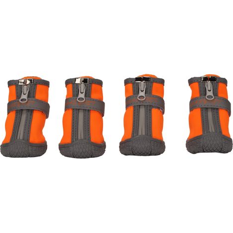 Chaussures pour chien à semelle souple, imperméables, respirantes, antidérapantes, résistantes à l'usure et réfléchissantes, idéales pour la randonnée en extérieur (taille 4). (1/5)