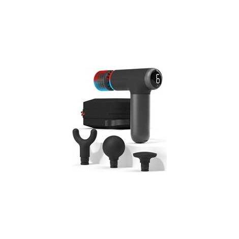 Pistolet de massage percussif Sharper Image PowerBoost Pro+ Noir chaud/froid 6 vitesses USB-C