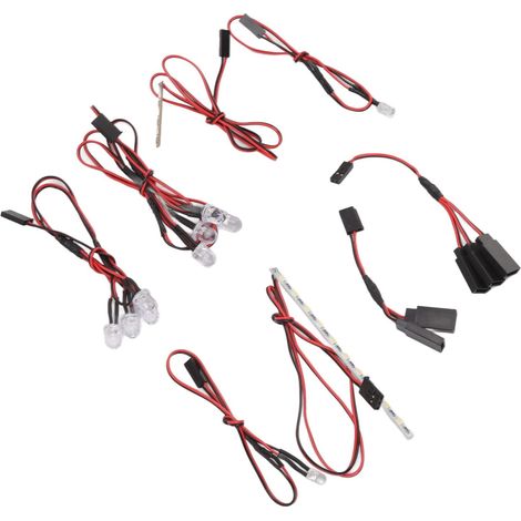 Ensemble de Barres Lumineuses RC, Barre de Feux Avant et Arrière LED Durables et Lumineuses pour Voiture ZD Racing MX07 4WD 1/7 RC, Comprend 2 Unités, Facile à Installer (1/5)