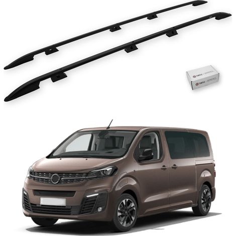 TURTLE kompatibel mit Opel Zafira Life (Mk3) 2019-2025 / Lange Version Dachreling Crown Schwarz (1/5)