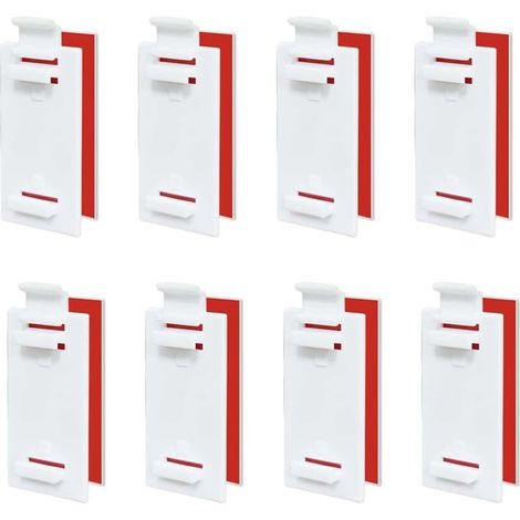 Lntyq 8 Fixation Store sans Percage, Supports De Stores Enrouleurs, Supports Adhésifs Courts pour Store, Store Double sans Perçage Fixation Store, pour Stores Enrouleurs, Volets Occultants (1/5)