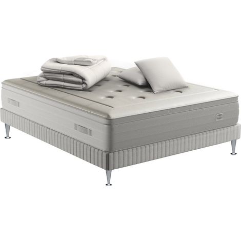 Ens REFLEXION 140X190 matelas H33 ressort ensachés, ferme, sommier + COUETTE 2 OREILLERS