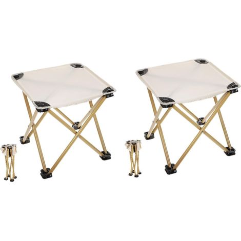 2 Pièces Pliant Portable Transport Chaise de Camping Compacte pour Randonnée Activités Extérieures Confort Stabilité Assurés (1/4)