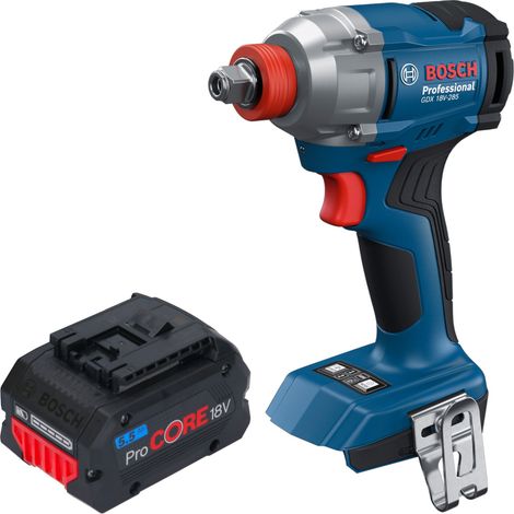 Bosch GDX 18V-285 Professional Visseuse à chocs sans fil 18 V 285 Nm 1/4'' Brushless + 1x batterie ProCORE 5,5 Ah - sans chargeur (1/5)