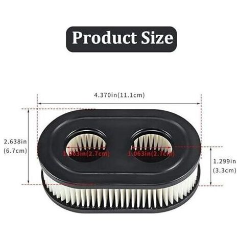 Filtro d'aria con copertura per motori Briggs & Stratton serie 550E-675IS, sostituisce numeri pezzi 594106, 798339, 798452, 593260. (1/4)