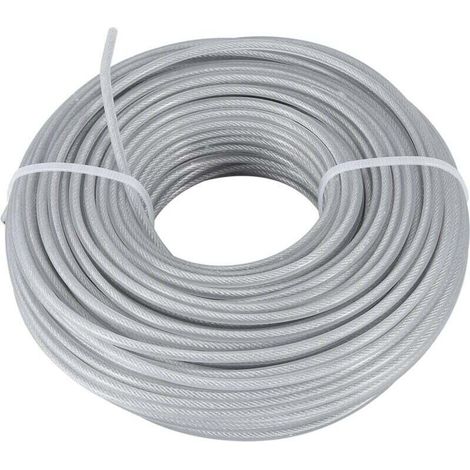 Fil de tondeuse à gazon de 40 mètres - Cordon en nylon - Tête de tonte - Ligne de tonte - Corde de tonte de pelouse - Accessoires de tonte de machine (1/4)