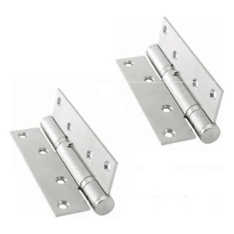 Ferme-porte automatique 2 pièces avec butée, ferme-porte argenté, charnière à ressort réglable, fermeture douce