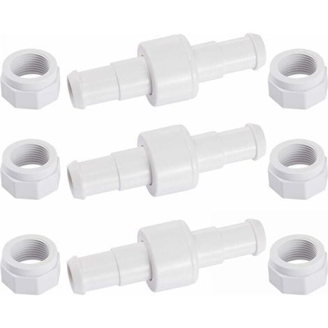 3Pcs D20 Swivel Garden Hose Connector Kit with 6Pcs D15 Tips, Compatible with Zodiac Polaris 180 280 380 Pool Cleaner Robot (1/5)