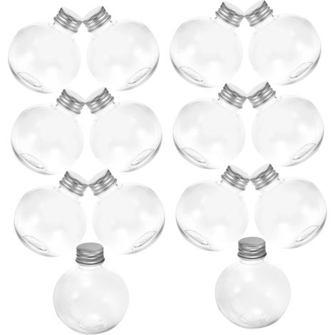 Lot de 25 Bouteilles Ampoule Rondes 150 ML en Plastique Transparent avec Bouchon Bouteilles Décoratives Artisanales pour Mariage et Fêtes à Message Polyvalentes Couleur Aléatoire