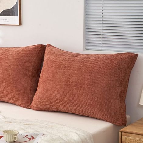 1 Piece Coussin de lit épais pour tête de lit, 80cm dossier canapé modulable, appui-dos fenêtre, housse amovible lavable,Rouge (1/5)