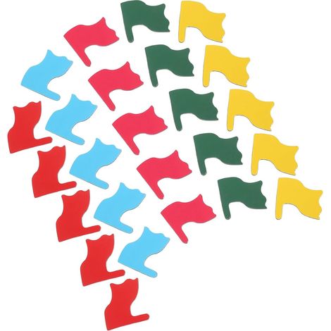 100 Pièces Aimants Drapeaux en Papier Couché pour Réfrigérateur, Surface Métallique, Récompenses en Classe, Faciles à Poser et Enlever, Cuisine et Casiers (1/5)