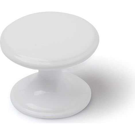 Bouton de meuble  Style contemporain  Fabriqué en Zamac  Finition blanche  Mesures 323227mm  Système de fixation  Comprend des vis M4  2 unités - talla
