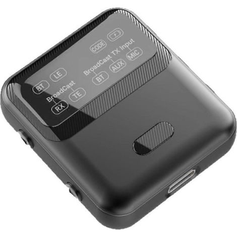 Émetteur-récepteur audio Bluetooth 5.4 Low Energy, prenant en charge le partage audio d'un émetteur vers plus de 100 récepteurs, conception à clip. (1/5)
