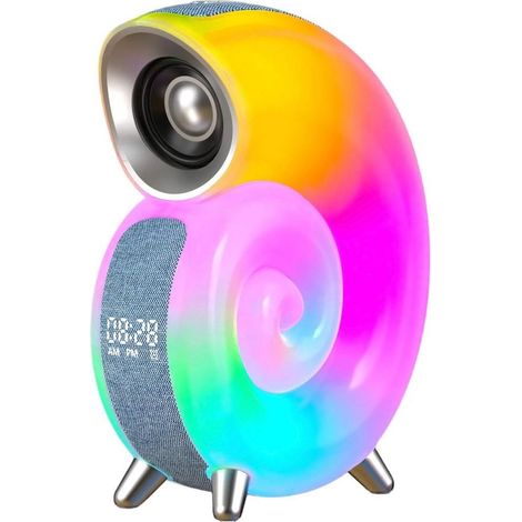 Enceinte Bluetooth Escargot avec Lumières RGB - Enceinte stéréo - Réveil - Le cadeau idéal pour toute la famille