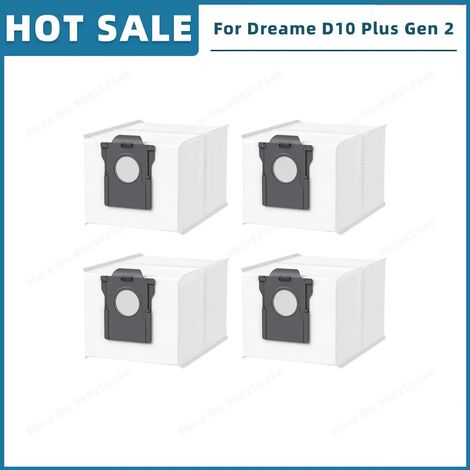 Kompatibel mit (Dreame D10 Plus Gen 2 RLD32GD). Ersatzteile und Zubehör: Hauptbürste, Seitenbürste, HEPA-Filter, Reinigungstuch, Staubbeutel – AquaForge