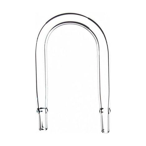 Codo de vidrio en forma de U, pasacables para tubo de 6 mm a través del vidrio de un acuario de CO2. (1/2)