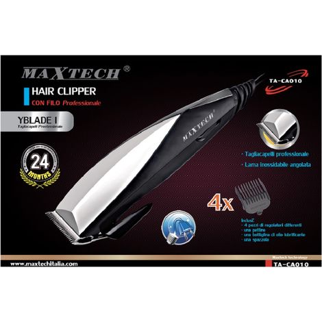 MaxTech - Tagliacapelli Rasoio Da Uomo Per Rasatura Barba Regolabile Maxtech Professionale Ta-ca010 -