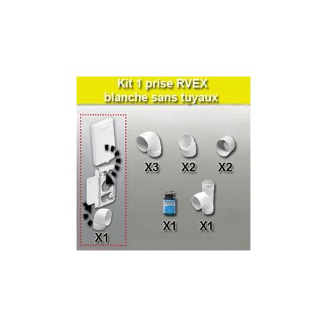 Kit 1 prise RVEX blanche sans tuyau (1/4)