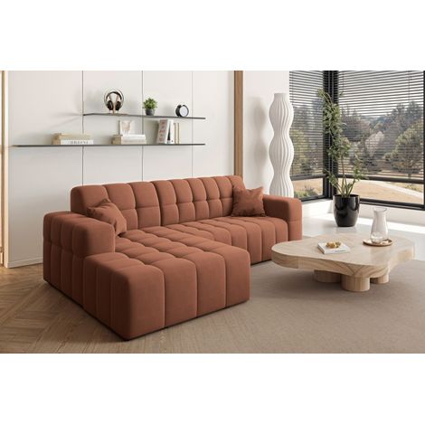 Ecksofa L-förmiges Nimes-Eckmöbel links/rechts Kupfer Links (1/5)