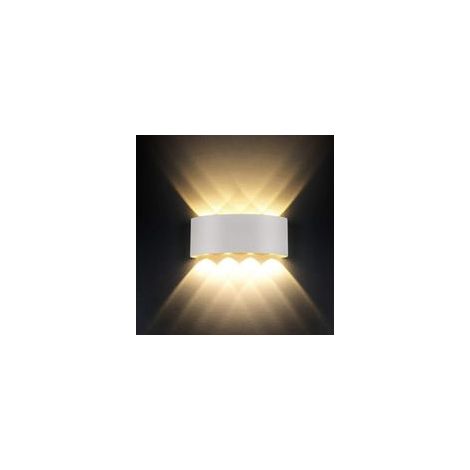 Applique murale LED 8W 600-720 lumens – Aluminium résistant à la corrosion – IP65 pour intérieur et extérieur – Lumière blanche chaude 3000K - Chaud-8w (1/5)