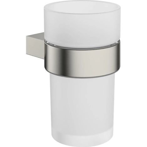 Crosswater Mike Pro Tumbler in Brushed Stainless Steel Finish Toothbrush Cup