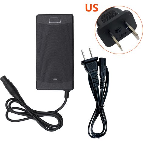 Chargeur pour trottinette Mi4Pro - Conforme aux normes britanniques, américaines, australiennes et européennes pour les chargeurs de batteries lithium-ion - Norme américaine