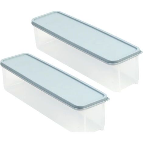 Boîte de conservation alimentaire Boîte avec couvercle Sans BPA Lot de 2 (Bleu) (1/5)