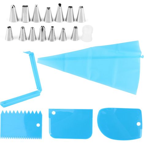 Kit de décoration de gâteaux 20 pièces, douilles à pâtisserie, poche à douille pour crème (1/5)