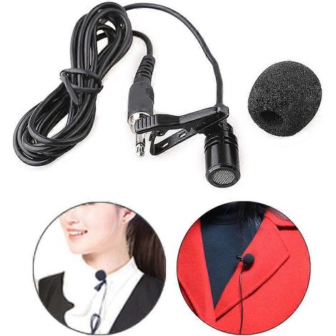 Microphone cravate unidirectionnel à condensateur de 3,5 mm, polyvalent (1/4)