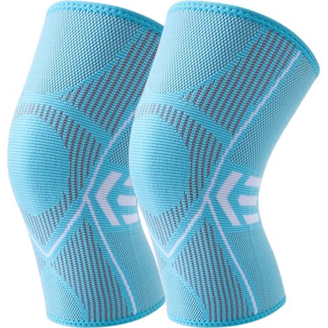 Genouillère De Compression - Bandes Anti-Dérapantes En Silicone - Pour Gym Randonnée Et Sport - Lot De 2 (1/5)