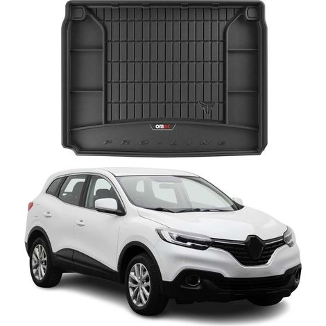 Tapis de Coffre 3D TPE Premium Compatible avec Renault Kadjar 2015 à 2023, Bac de Protection de Coffre Intérieur antidérapant Revêtement de Coffre Bords Hauts pour Voiture Noir (1/5)