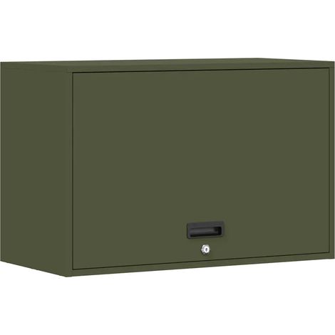 Armoire murale design moderne garage 80 x 40 x 53 cm finition épurée en acier vert olive (1/5)