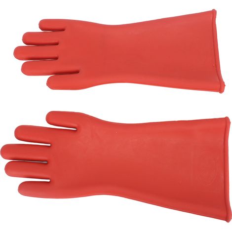 1 paire de gants isolants électriques en caoutchouc classe 00, gants isolants haute tension pour réparation d'électriciens 12 kV (1/5)