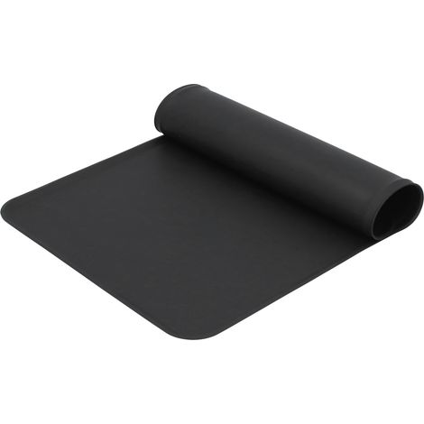 Wasserdichte, rutschfeste und auslaufsichere Silikon-Bodenmatte für Hund- und Katzennäpfe, schwarzes Fütterungszubehör (1/5)
