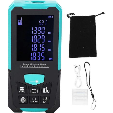 Laser-Entfernungsmesser, 70 m Reichweite, 4 Einheiten, Schutzart IP54, 2,4-Zoll-Display, digitale Laser-Entfernungs- und Winkelmessung
